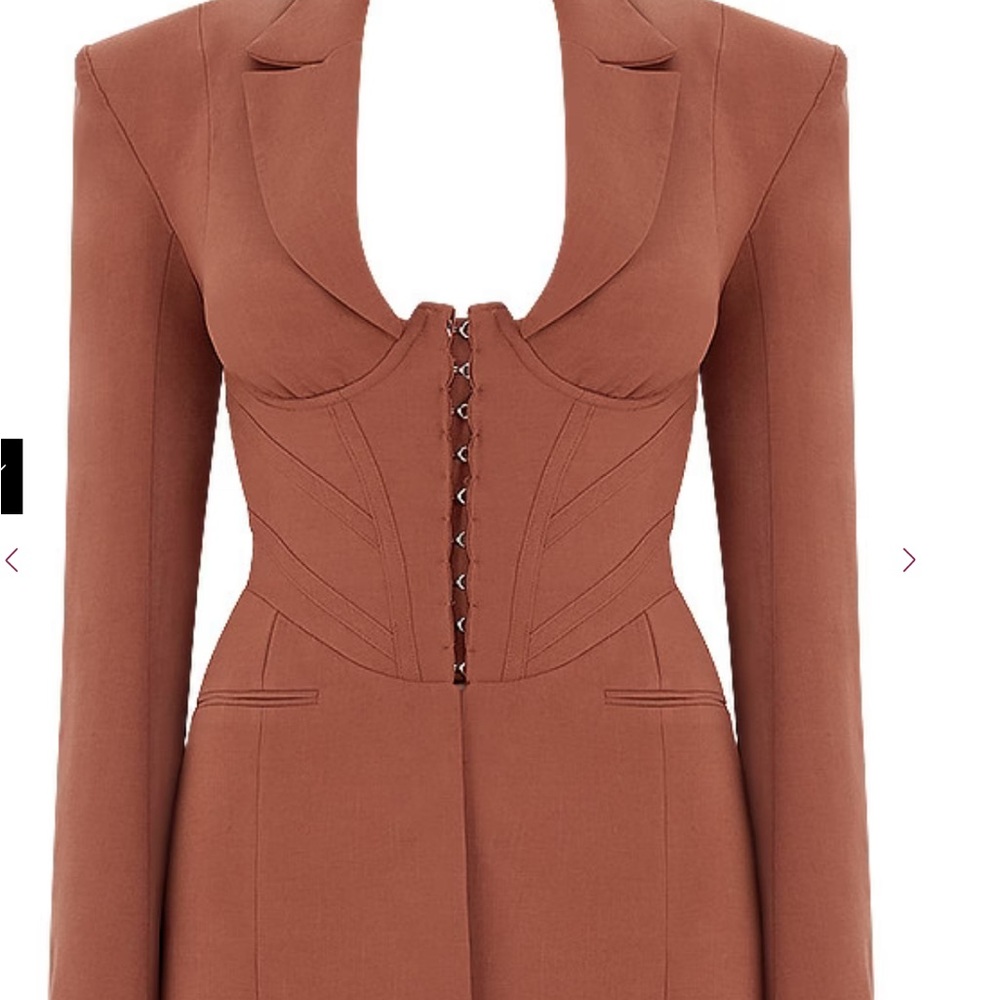 House of CB Brown Corset Blazer - Picture 4 of 14
